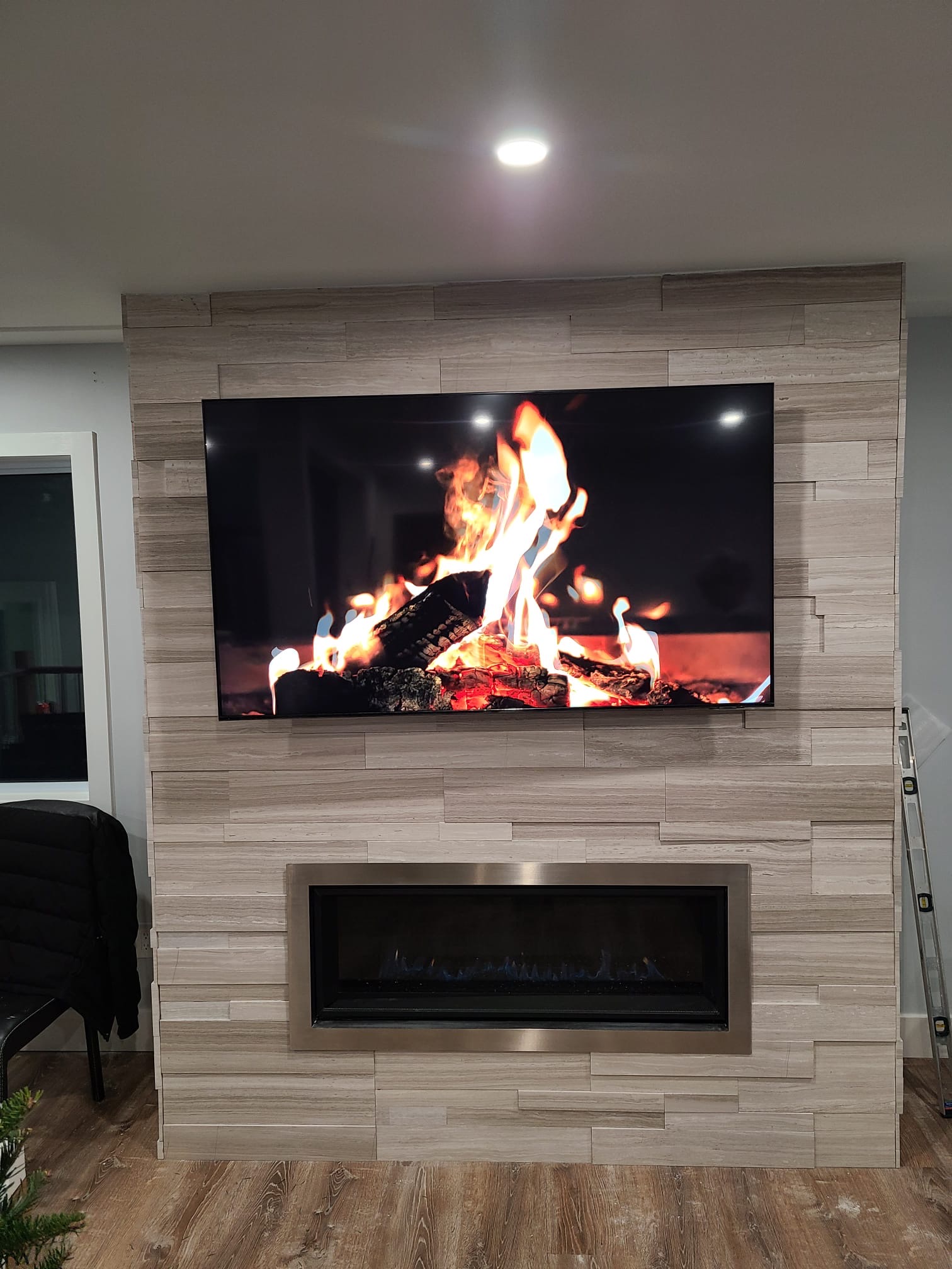 Custom fireplace feature